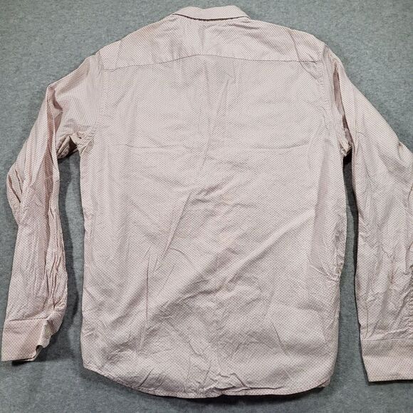 Banana Republic Mens‎ Medium Pink Untucked Fit Oxford Long Sleeve Shirt - Picture 7 of 11